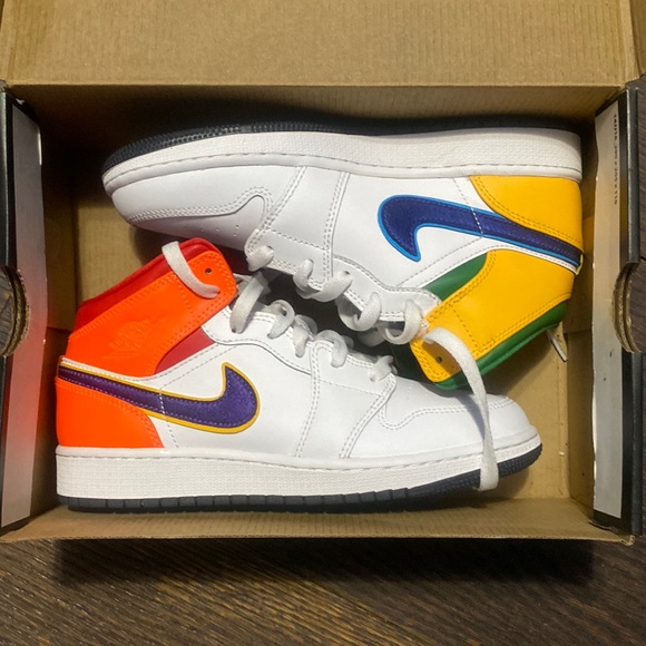 white court purple teal jordan 1